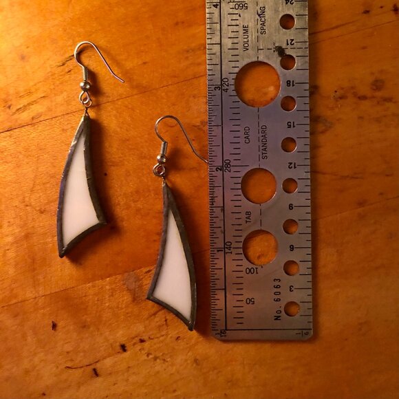 Stunning Reversible Handmade Artisan Glass Earrings - Picture 5 of 7